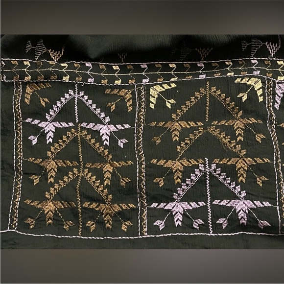 Free People Black Dress with Purple Embroidery - Picture 6 of 7